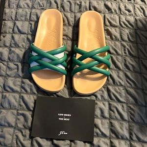 Brand new. Never worn. J Crew sandal slides